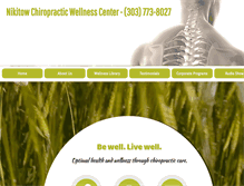 Tablet Screenshot of nikitowchiropractic.com